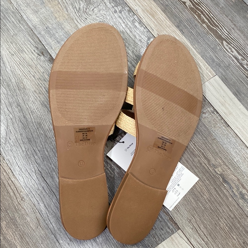 Elegant Tan and Cream Braided Sandals - Picture 6 of 10